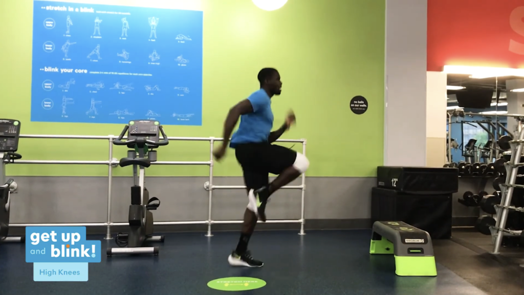 Blink trainer running in place